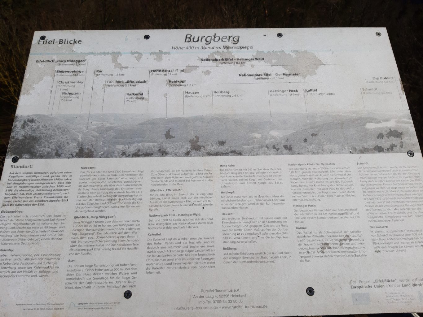 Infotafel auf dem Krawutschketurm